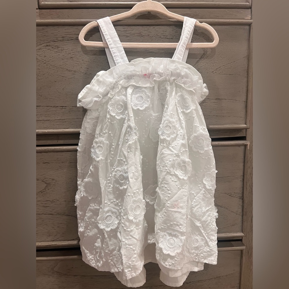 Cat & Jack White Floral Romper